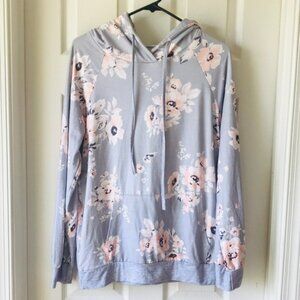 🎆BYE BYE ON 7/20🎆Gray Floral Hoodie
